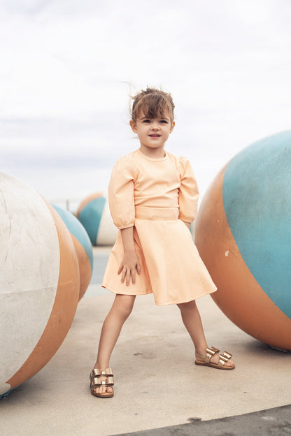 Short Puff Sleeve T-shirt - Peach