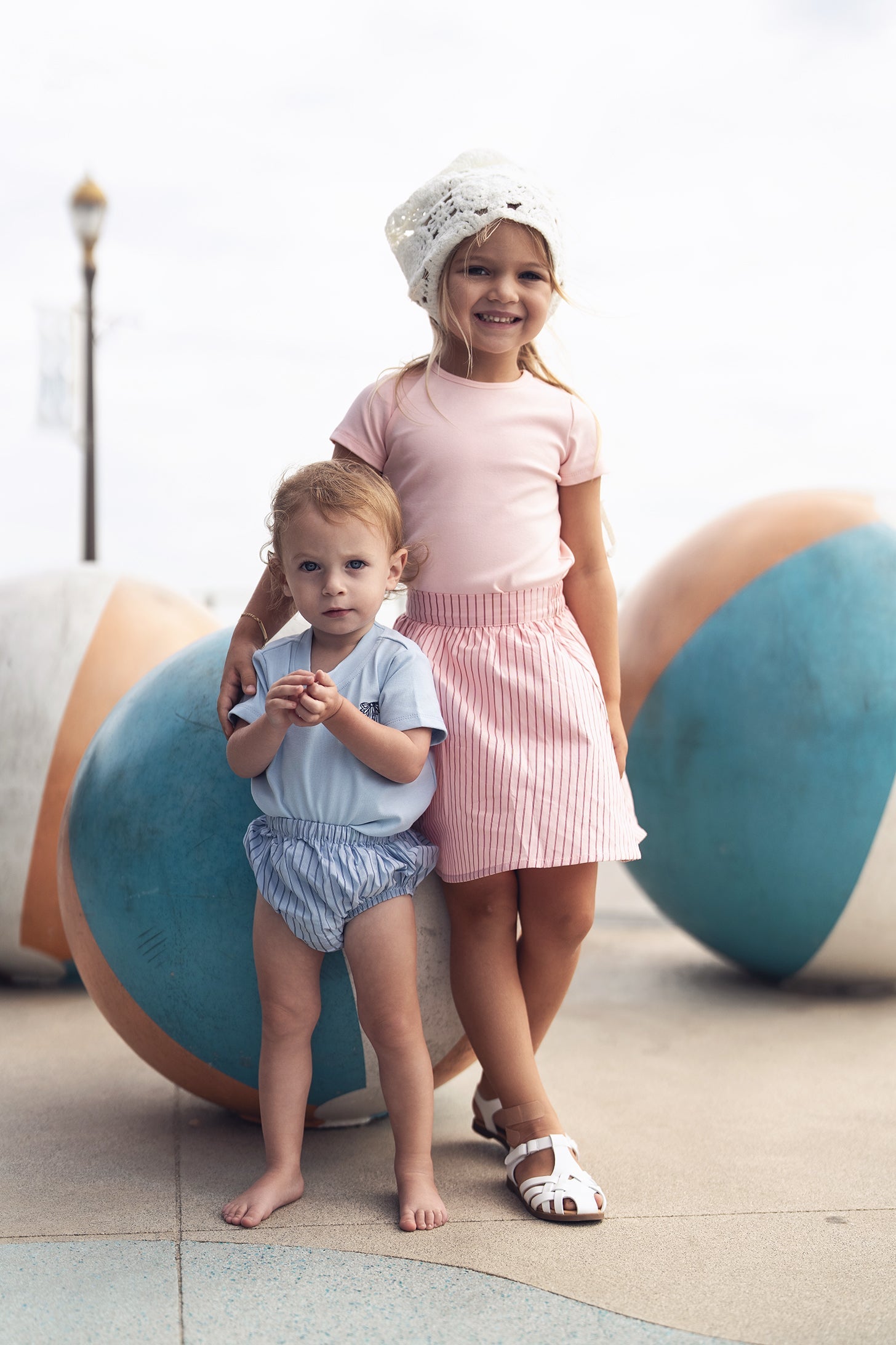 Striped Cotton Skirt - Pink