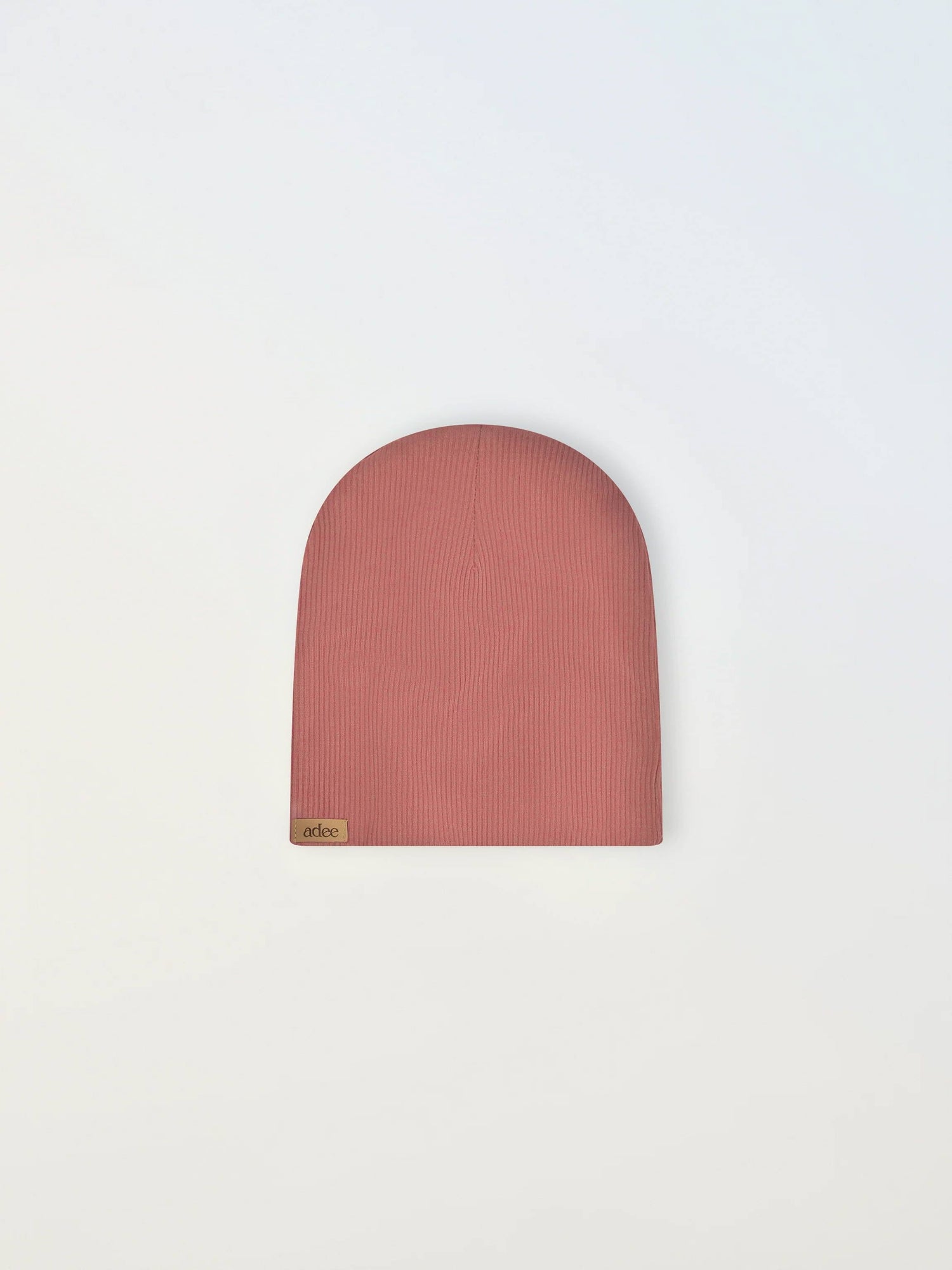 Thin Ribbed Beenie- Pink