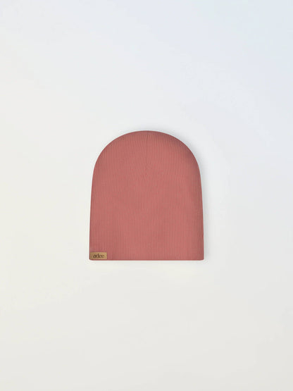 Thin Ribbed Beenie- Pink