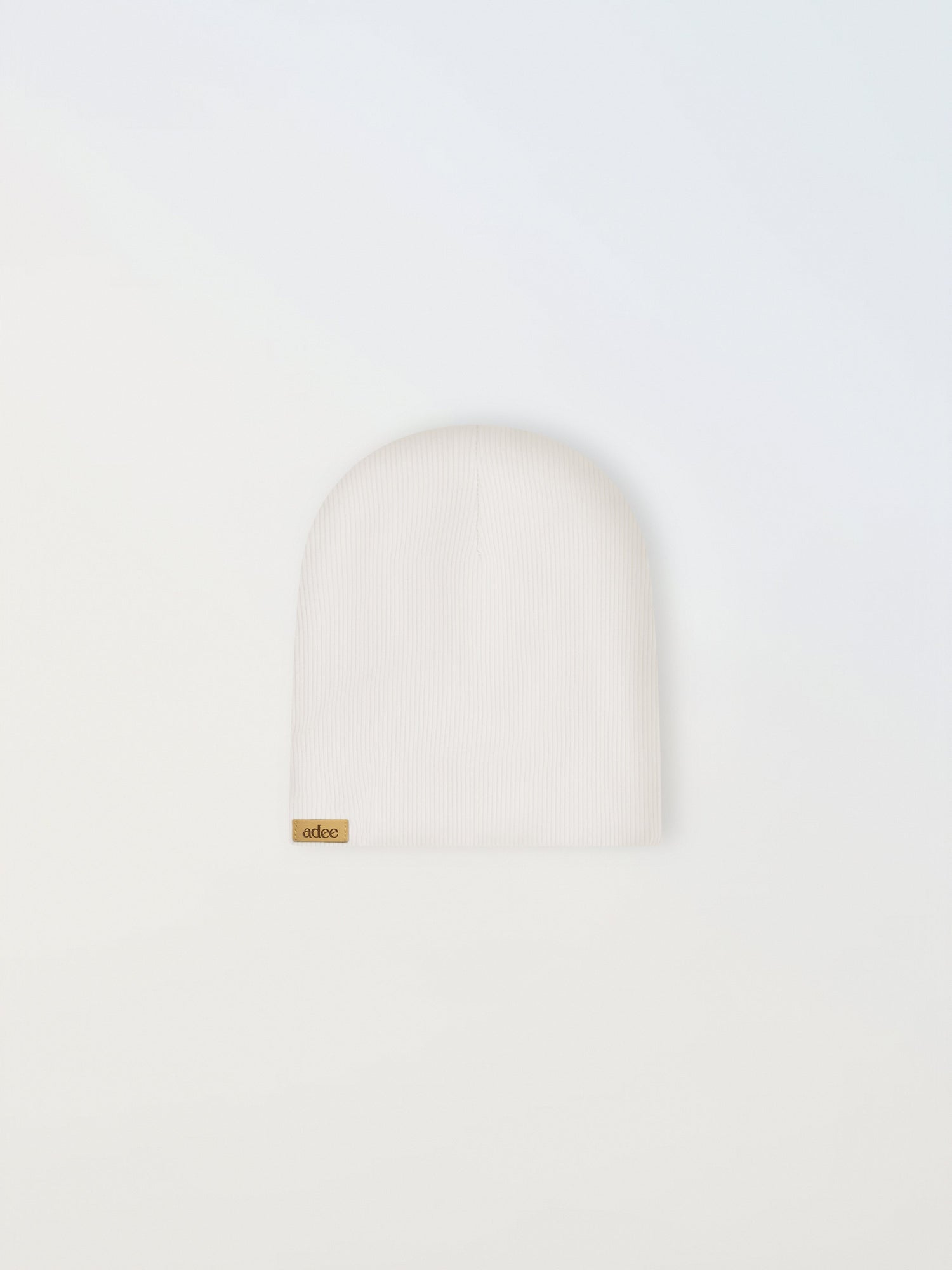 Ribbed Beenie- White