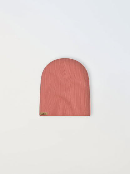 Ribbed Beenie- Mauve