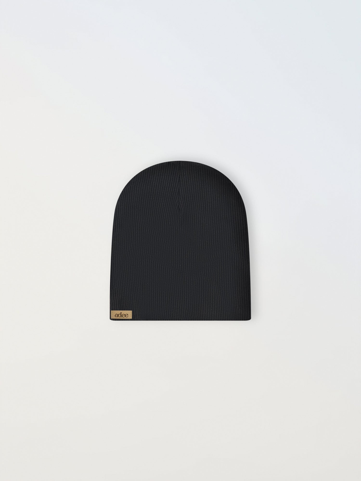 Ribbed Beenie- Black