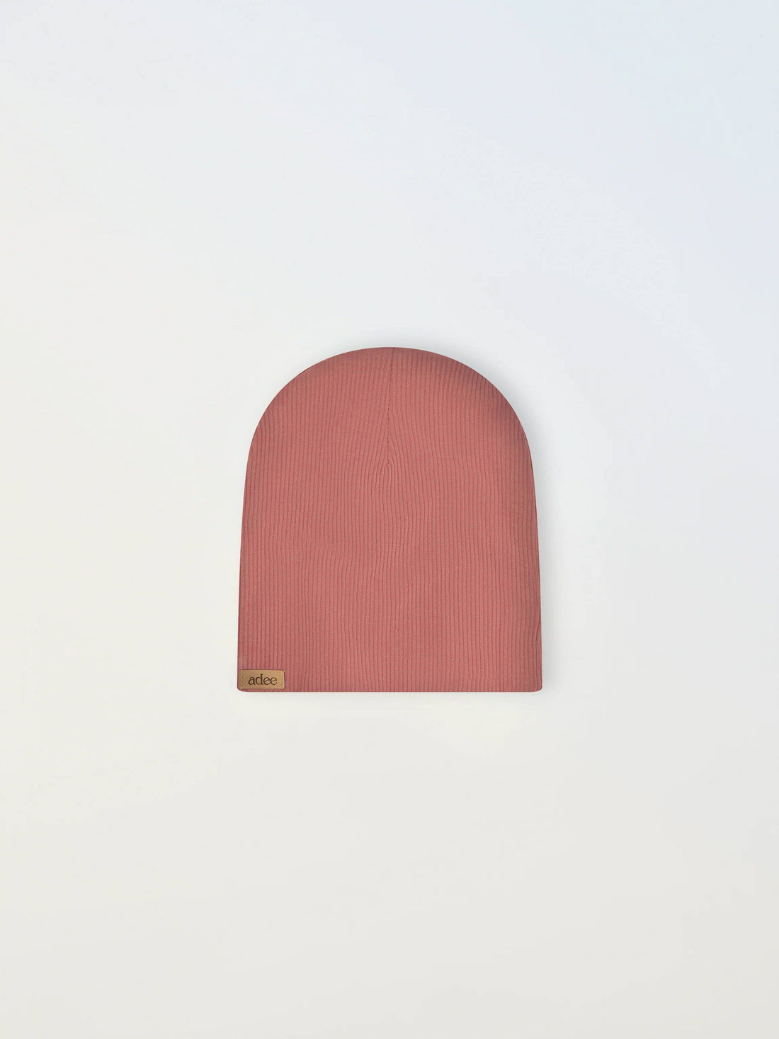 Thin Ribbed Beenie- Pink