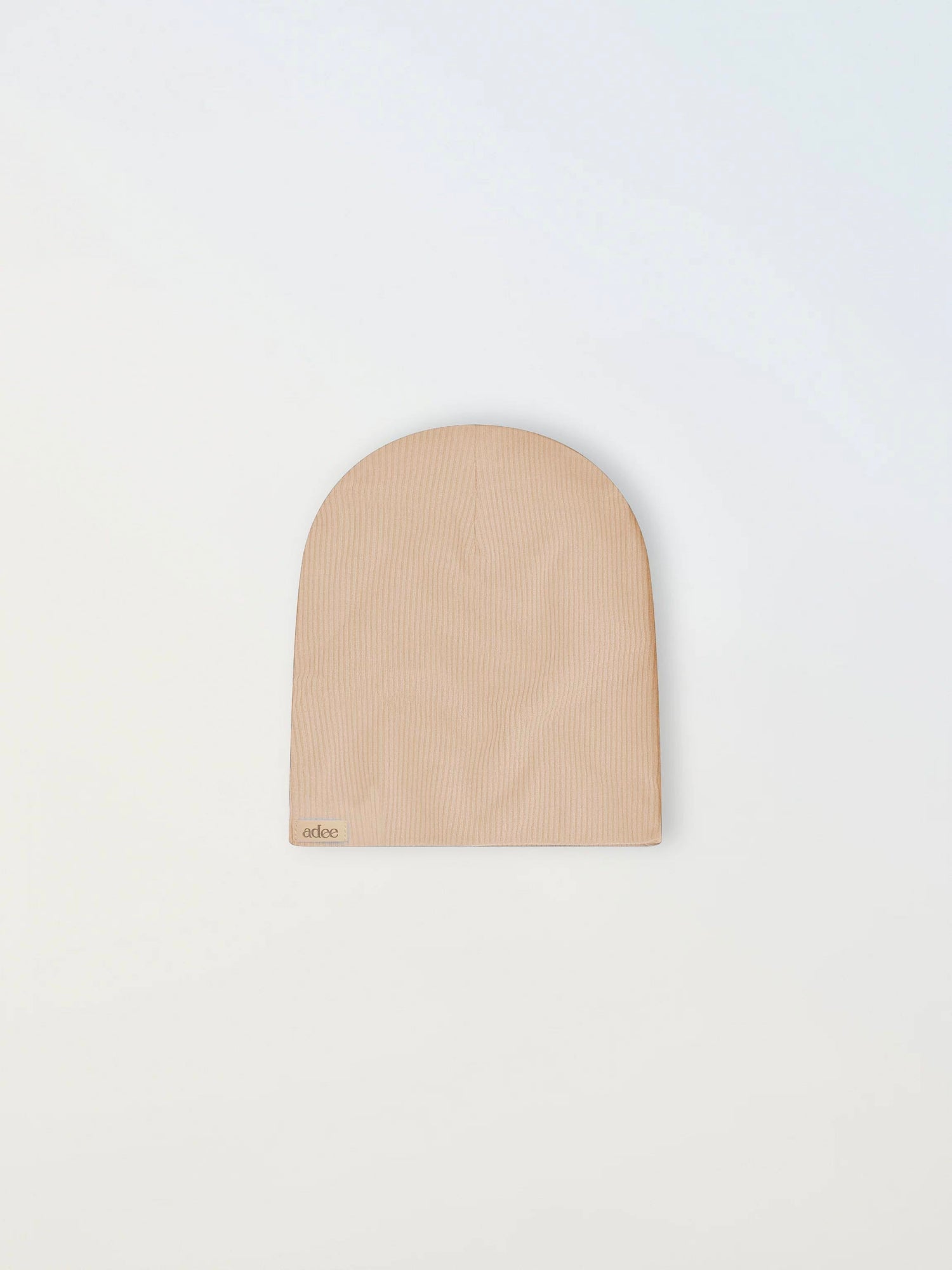 Thin Ribbed Beenie- Beige